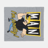 Johnny Bravo - Man I'm Pretty Fleece Deken (Voorkant (Horizontaal))