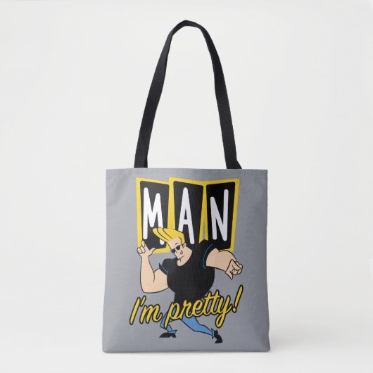 Johnny Bravo - Man I'm Pretty Tote Bag (Voorkant)