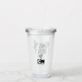 Johnny Bravo Palm Naam Acryl Drinkbeker (Achterkant)