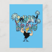 Johnny Bravo Palm Naam Briefkaart (Voorkant)