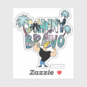 Johnny Bravo Palm Naam Sticker (Vel)