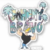 Johnny Bravo Palm Naam Sticker (Voorkant)