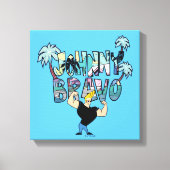 Johnny Bravo Palm Tree Name Canvas Afdruk (Voorkant)
