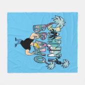 Johnny Bravo Palm Tree Name Fleece Deken (Voorkant (Horizontaal))