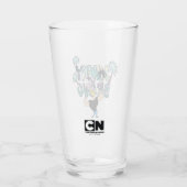 Johnny Bravo Palm Tree Name Glas (Achterkant)