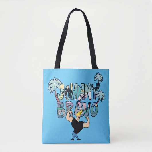 Johnny Bravo Palm Tree Name Tote Bag (Voorkant)