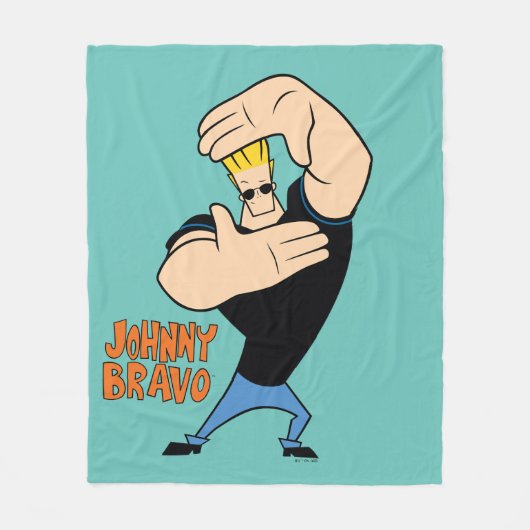 Johnny Bravo Picture Frame Pose Fleece Deken (Voorkant)
