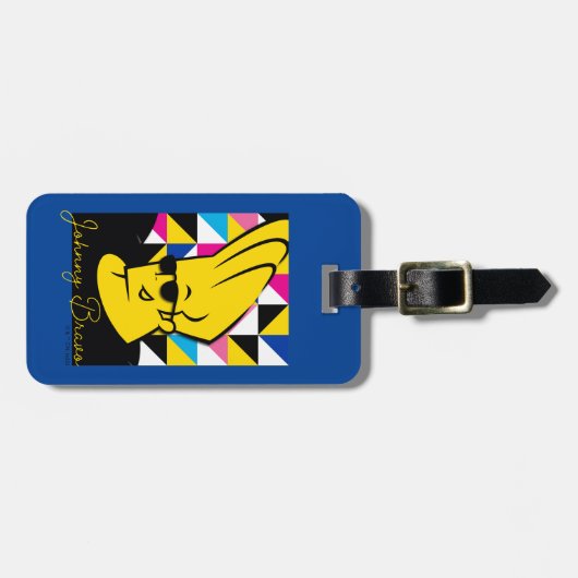 Johnny Bravo Pop Art Graphic Bagagelabel (Voorkant horizontaal)