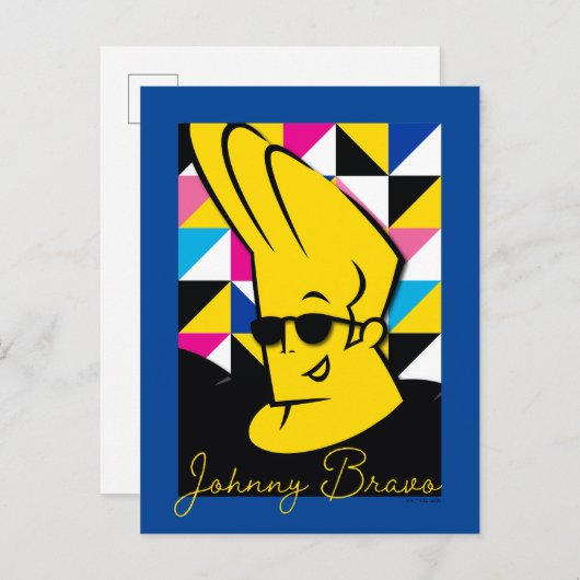 Johnny Bravo Pop Art Graphic Briefkaart (Voorkant / Achterkant)