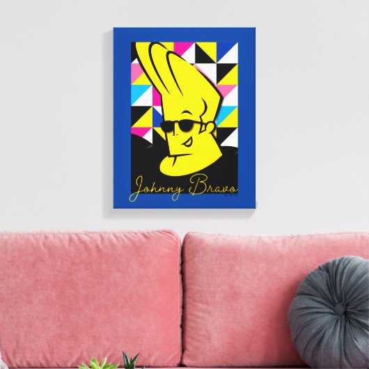 Johnny Bravo Pop Art Graphic Canvas Afdruk (Insitu (Woonkamer))