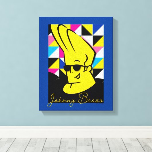 Johnny Bravo Pop Art Graphic Canvas Afdruk (Insitu (Houten vloer))