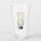 Johnny Bravo Pop Art Graphic Glas (Achterkant)