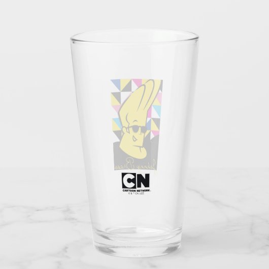Johnny Bravo Pop Art Graphic Glas (Achterkant)
