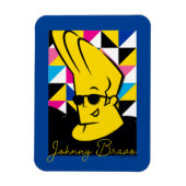 Johnny Bravo Pop Art Graphic Magneet (Verticaal)