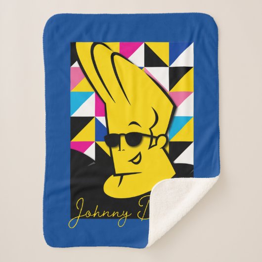 Johnny Bravo Pop Art Graphic Sherpa Deken (Voorkant)