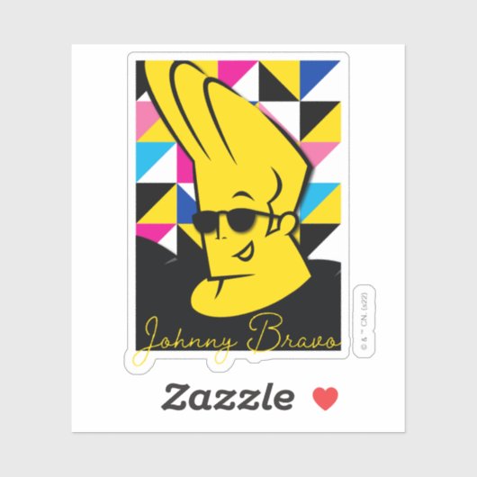 Johnny Bravo Pop Art Graphic Sticker (Vel)