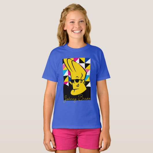 Johnny Bravo Pop Art Graphic T-shirt (Voorkant volledig)