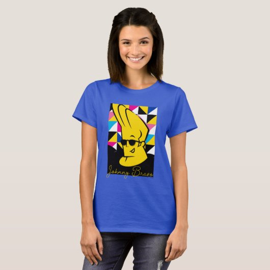 Johnny Bravo Pop Art Graphic T-shirt (Voorkant volledig)