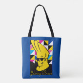 Johnny Bravo Pop Art Graphic Tote Bag (Achterkant)