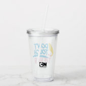 Johnny Bravo - Raak de haarfoto niet aan Acryl Drinkbeker (Achterkant)