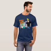 Johnny Bravo Vrienden grappig T-shirt (Voorkant volledig)