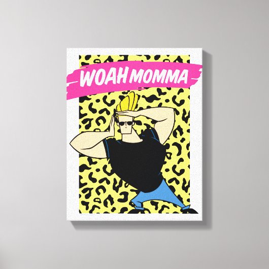 Johnny Bravo - Woah Momma Canvas Afdruk (Voorkant)