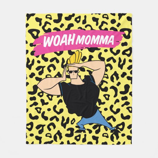 Johnny Bravo - Woah Momma Fleece Deken (Voorkant)