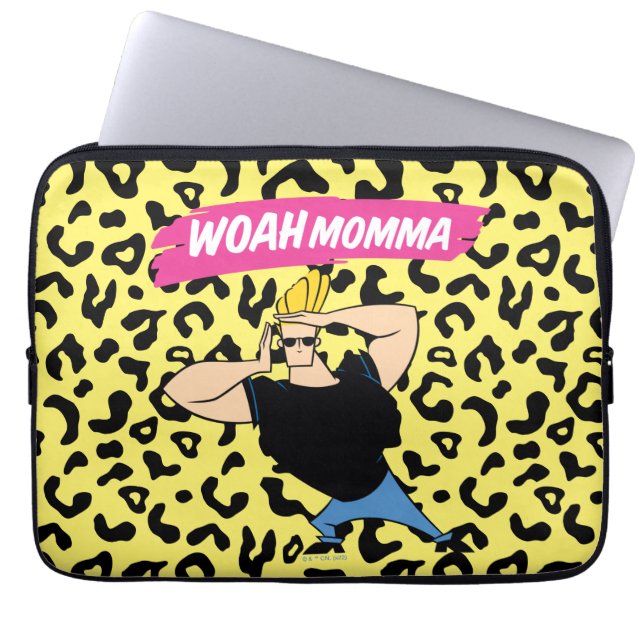 Johnny Bravo - Woah Momma Laptop Sleeve (Voorkant)