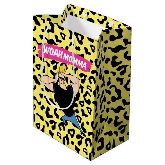 Johnny Bravo - Woah Momma Medium Cadeauzakje (Achterkant Gekanteld)