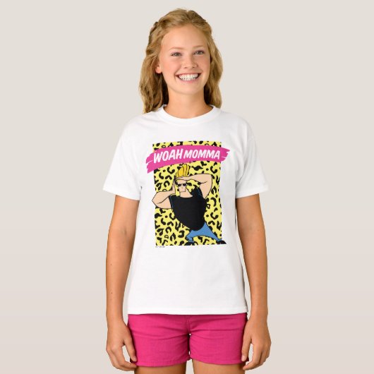 Johnny Bravo - Woah Momma T-shirt (Voorkant volledig)
