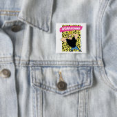 Johnny Bravo - Woah Momma Vierkante Button 5,1 Cm (In situ)