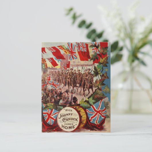 "Johnny Canuck" Briefkaart (Staand voorkant)