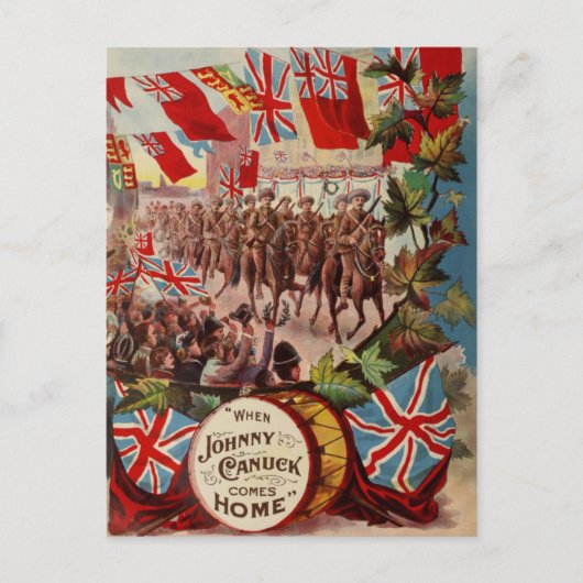 "Johnny Canuck" Briefkaart (Voorkant)