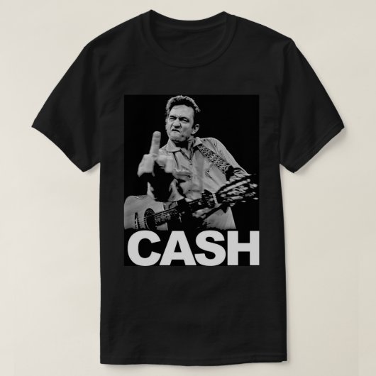 Johnny Cash Art Board Print T-shirt (Design voorkant)