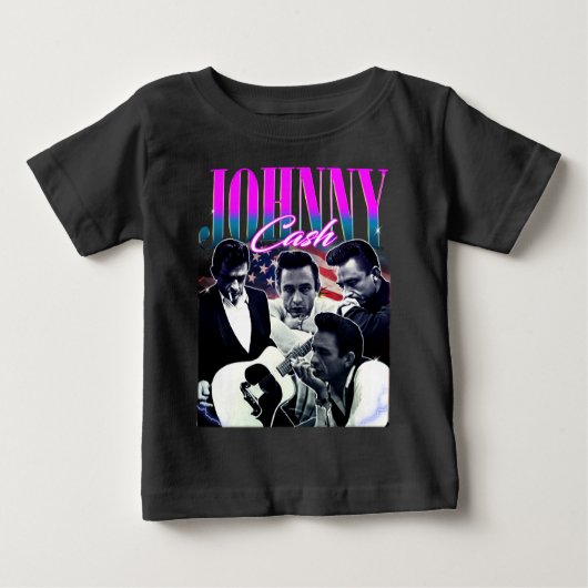 Johnny Cash Retro Bootleg | T-shirt | baby (Voorkant)