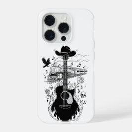 Johnny Cash Theme Phone Case iPhone 15 Pro Case