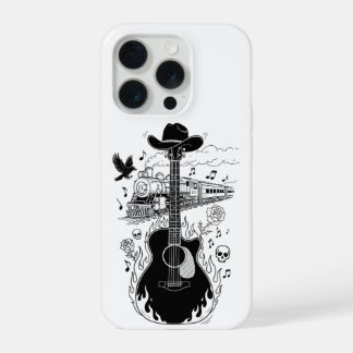 Johnny Cash Theme Phone Case iPhone 15 Pro Case