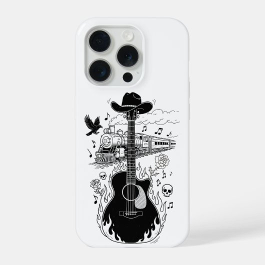 Johnny Cash Theme Phone Case iPhone Hoesje (Achterkant)