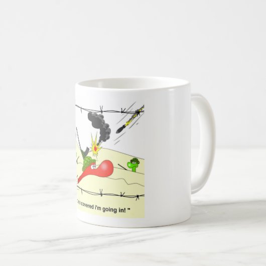 Johnny Condom Army Koffiemok (Voorkant rechts)