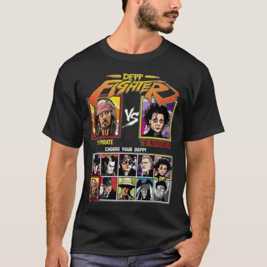 Johnny Depp Karakters T-Shirt (Voorkant)