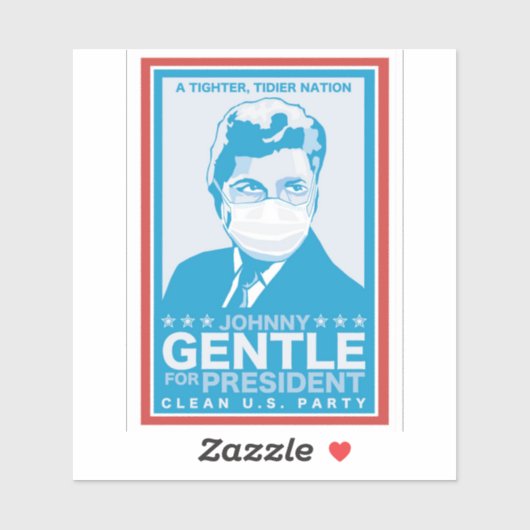 Johnny Gentle voor President - Infinite Jest Sticker (Vel)