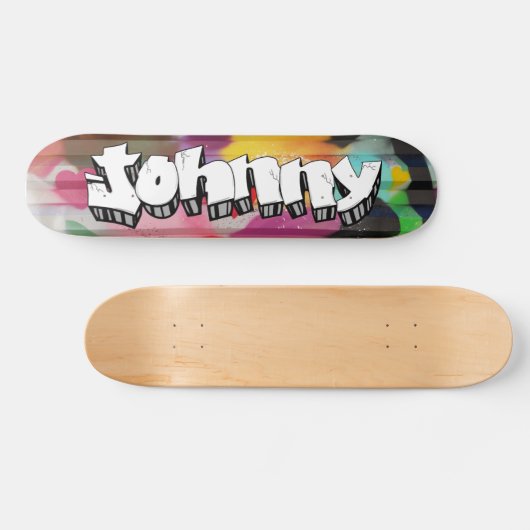 Johnny Graffiti Custom Personalized Skateboard (Horizontaal)