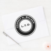 Johnny H. Bolder Ronde Sticker (Envelop)