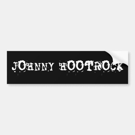 JOHNNY HOOTROCK bumpersticker - Aangepast (Voorkant)