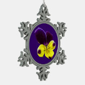 Johnny Jump Up Tin Sneeuwvlok Ornament (Links)