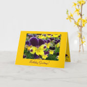 Johnny Jump Up Verjaardag Kaart (Gele Bloem)