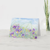 Johnny-Jump-Ups Blank Notecard Bedankkaart (Voorkant)