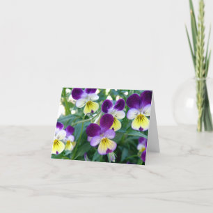 Johnny Jump-Ups Note Card Kaart