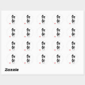 Johnny Kanji Ronde Sticker (Vel)