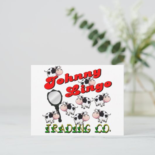 Johnny Lingo Trading Co. Briefkaart (Staand voorkant)